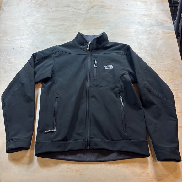The North Face Mens Apex Bionic Black Softshell Jacket Full Zip Size M - Picture 1 of 12